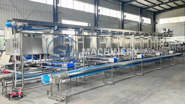Complete shrimp processing automation line for seafood factory
